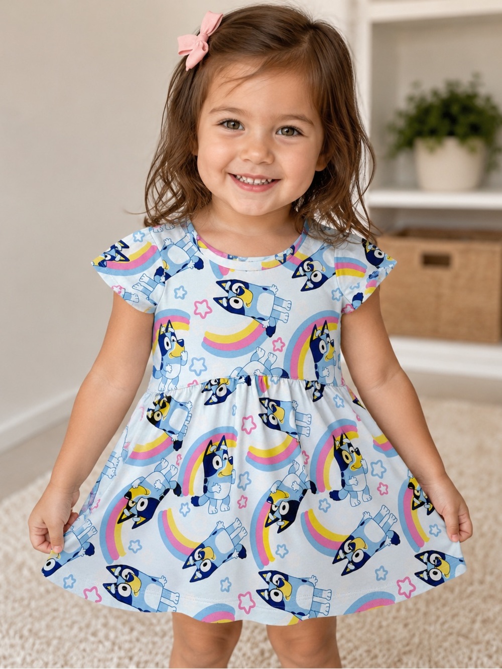Bluey Rainbow Toddler Dress Size 2T